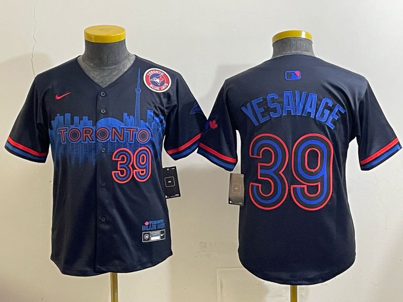 Youth 2025 Nike Toronto Blue Jays #39 Yesavage Blue Game MLB Jersey 08